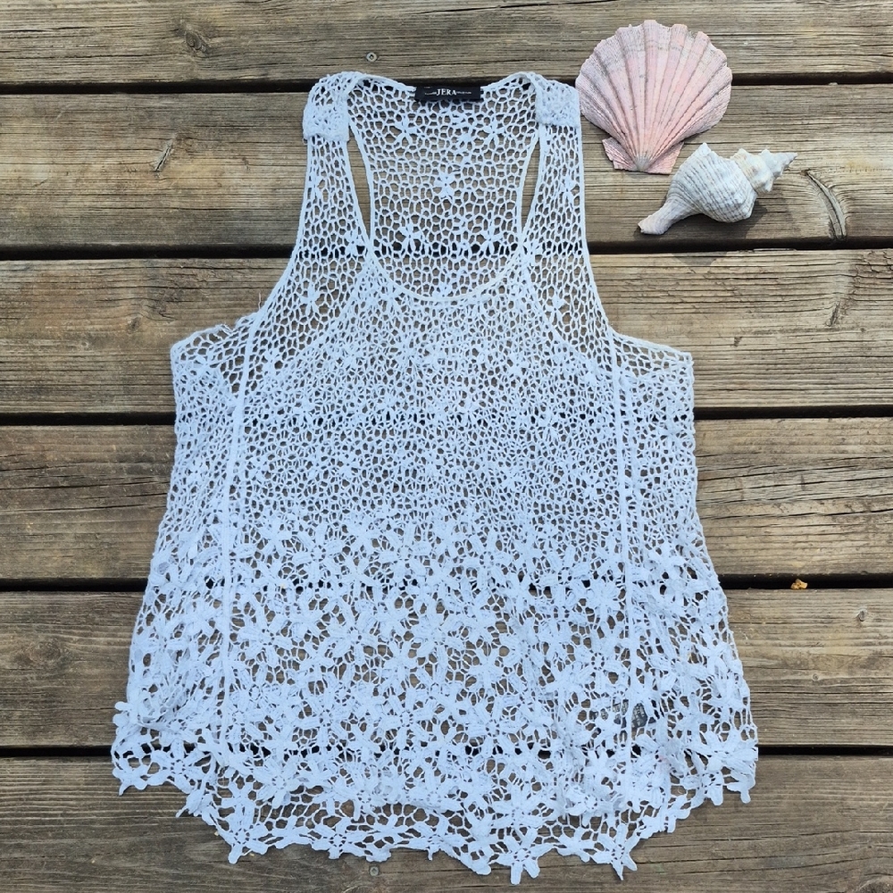 Last Chance!!! 🤍Sheer Mesh Knitt Swimwear Cover